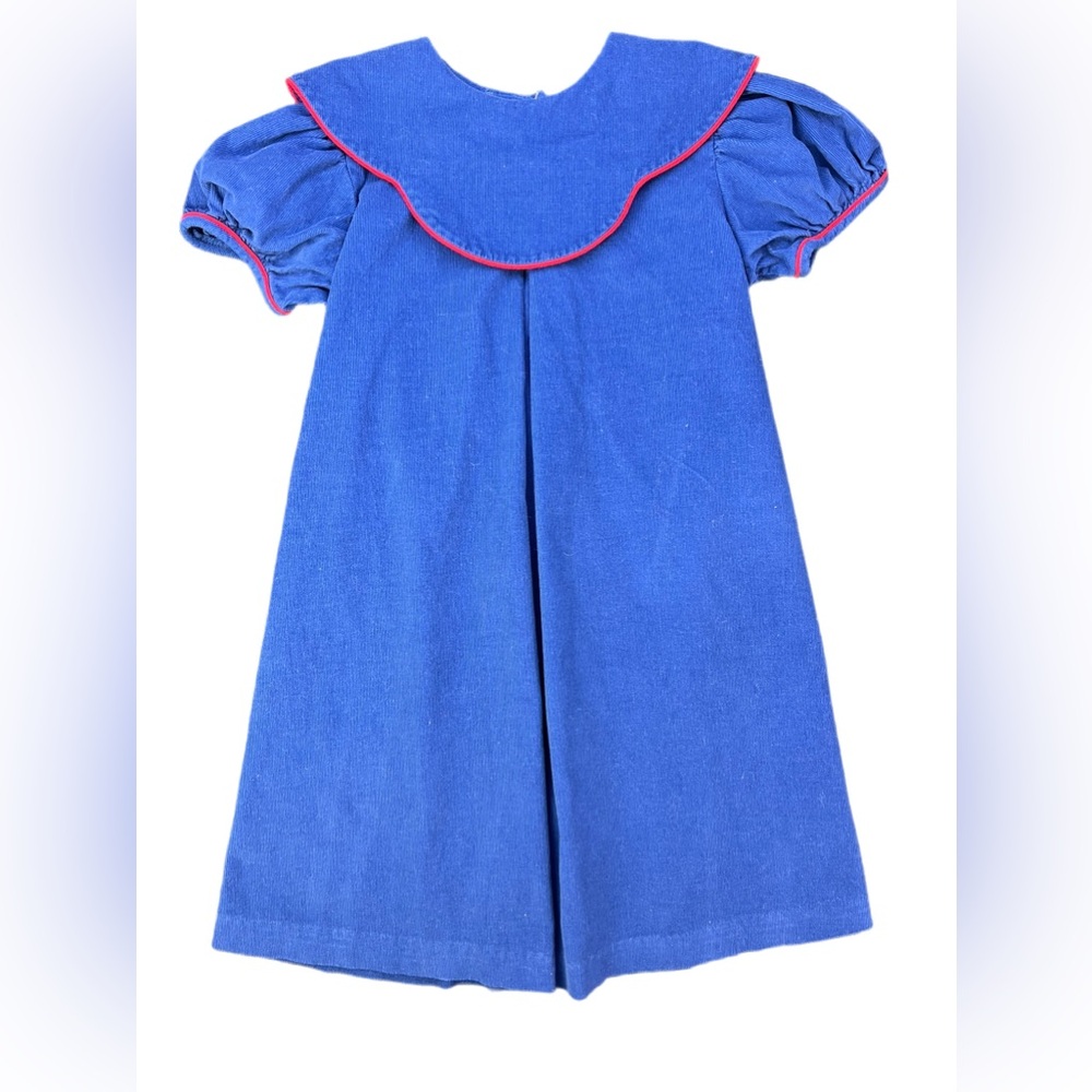 ANVY KIDS Corduroy Short Sleeve Pleated Dress - 6Y